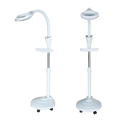 16XDiopter Floor Stand Rolling Magnifier LED Lamp Glass Magnifying Light Facial • $49