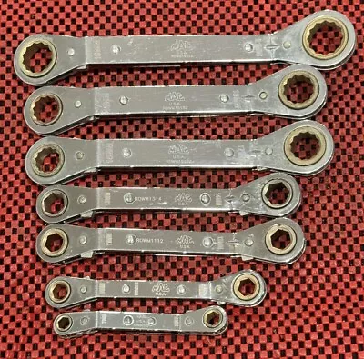 MAC Tools USA 7pc SET METRIC ROWM Offset Ratcheting Box End Wrench 12 & 6 Point • $99.99