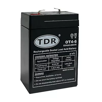 TDR TDRMOTO 6V 4h SLA Battery To Suit Rechargeable Fans & Power Packs • $25.19