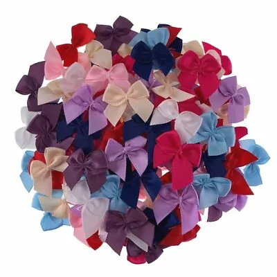 50Pcs Handmade Mini Satin Ribbons Bow Bows Craft Party Sewing Apparel Accessorie • $9.80