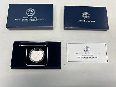 2002 US $1 Military Academy Bicentennial 90% Silver Dollar Proof Coin Commemorat • $25