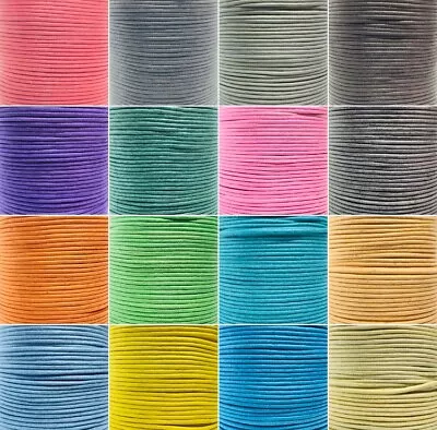 Waxed Cotton Thong Cord 2mm String Thread 17 Colours Jewellery Craft • £1.52