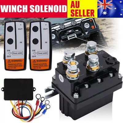 Solenoid Relay Contactor Wireless 12V Winch Remote Universal Rocker Switch ATV • $59.99