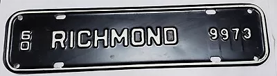 $21.99 • Buy NOS Virginia 1960 CITY Of RICHMOND Virginia License Plate VA