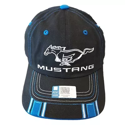 Ford Mustang Hat Cap Black Blue & White Horse Pony Logo Emblem Ford • $19.99