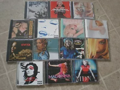 Lot Of 14 Madonna Albums On CD Erotica Blue MDNA Dance Evita Music Ray • $46