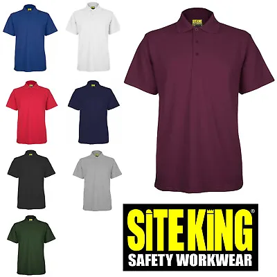 £7.99 • Buy SITE KING Mens Premium Work Polo T Shirts Size S To 5XL - WORK CASUAL SPORT 240