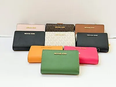 Michael Kors Jet Set Travel Medium Bifold Zipper Coin Wallet • $69.80