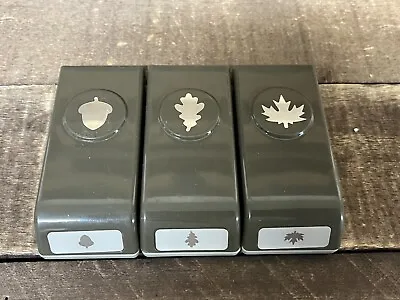 ⚡️ (3) Stampin' Up! Punches Maple Leaf Acorn & Leaf Autumn Fall ⚡️ • $7.95