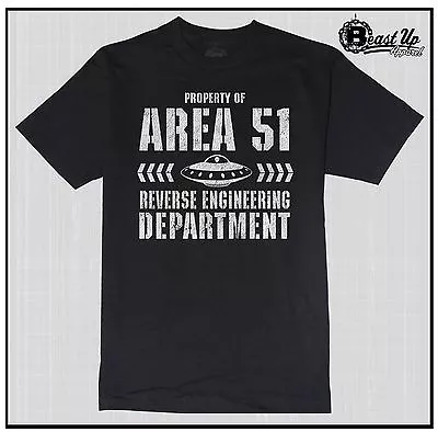 Area 51 T Shirt  Alien Dj  Ufo Music X Files Reverse Engineering Dept. T Shirts • $14.39