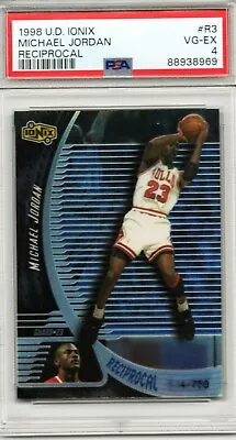 1998-99 Upper Deck Ionix Reciprocal /750 Michael Jordan #R3 PSA 4 VG-EX BULLS • $0.99