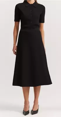 COUNTRY ROAD Black Compact Knit Midi Skirt XS • $49