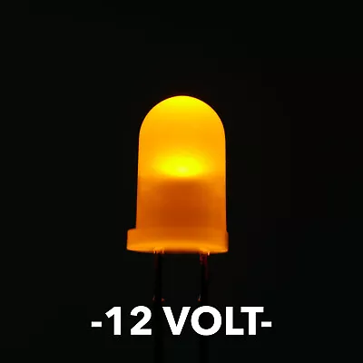 5mm 12 Volt Yellow Diffused LED's Pack Of 25 # L1205YD • $7.49