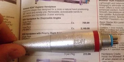 Midwest RDH Hygiene Handpiece For Disposable Prophys Good Working Condition • $520