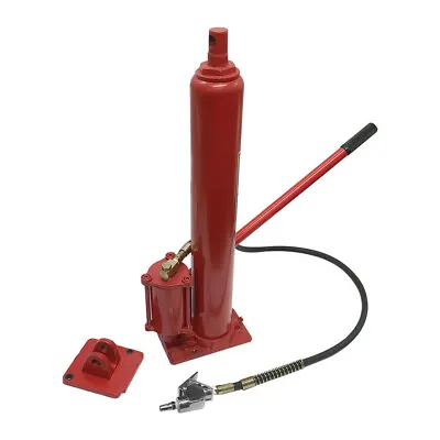 8 Ton Hydraulic Air Long Ram For Engine Hoist Bottom Adapter Plate Crane Jack • $179.50