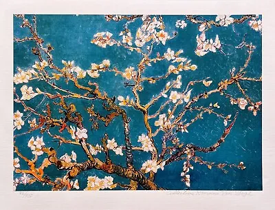 Vincent Van Gogh ALMOND BLOSSOMS BLUE Estate Signed Limited Edition Giclee 13x17 • $59.99