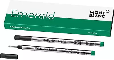 $26.50 • Buy Montblanc 2 X Rollerball Pen Refills Medium Emerald Green 118127