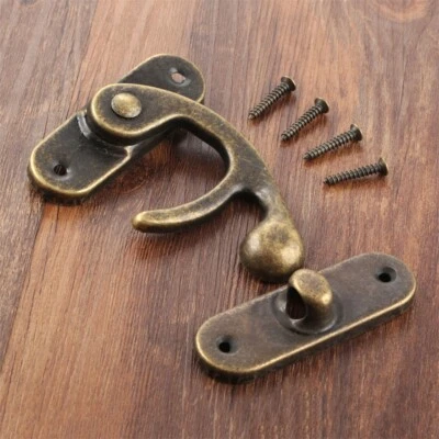 $6.83 • Buy 101*85mm Retro Jewelry Gift Wine Wooden Box Hasp Latch Hook Hardware Decorative