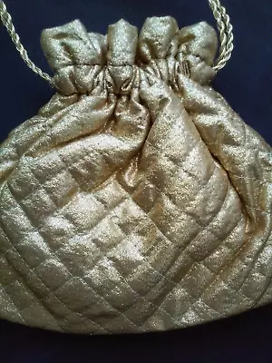 Vintage Gold Purse MOD 70'S POUCH FLAPPER STYLE - VINTAGE 60'S CAROLYN REVELL • $25.52