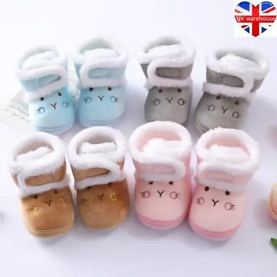 Infant Baby Girl Boys Toddler Slippers Socks Shoes Boots Winter Warm Socks • £4.74