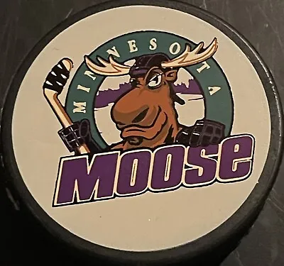 Vintage MINNESOTA MOOSE 1994-1995 IHL 50th Anniversary Puck Back • $22.99