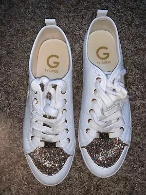 Guess Plated Limited Edition Man Made Leather Sparkly Flat Sneakers • $28