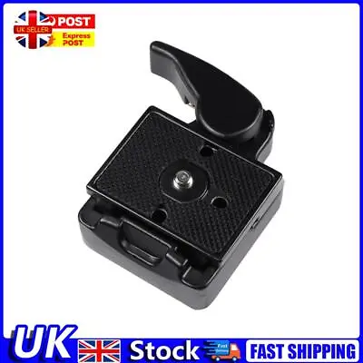 323 Quick Release Plate Clamp Adapter For Manfrotto 200PL-14 Camera Tripod UK • £7.79
