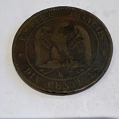 1857 France 10 Centimes Coin • £1.50