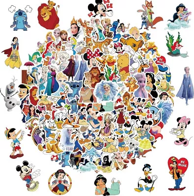 100Pcs Disney Cartoon Sticker For Kids Cute Mixed Cartoon Princess Stickers For • $10.60