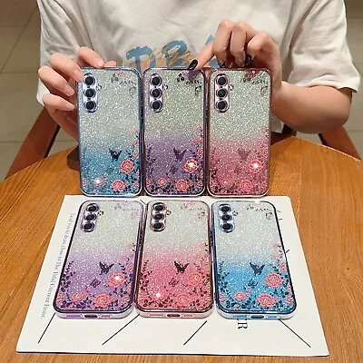 For Samsung A14/A15/A05S/A13/A34/A53/A54/A73 5G Floral Pattern Clear Case Cover • $8.88