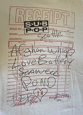 VTG Early 90s SUB POP I ❤️ Payola Double Sided Single Stitch T-Shirt XL  *Rare* • $1899