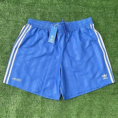 ($50) Adidas Manchester United 1988-90 Trefoil Shorts Men XL Striped Blue IP5549 • $44.95