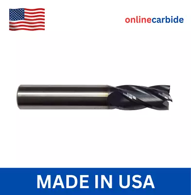 1/2  4 FLUTE STUB CARBIDE END MILL - TiALN COATED • $32.95