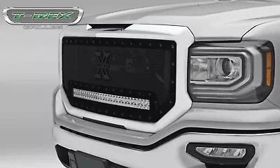 T-REX Torch Series BLACK Mesh Grille W/ 30  LED Bar For SIERRA 16-18 USA Made • $749.95