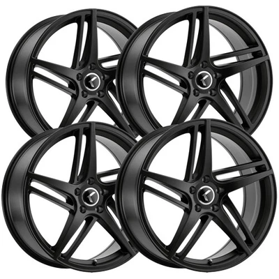 $1031.96 • Buy (Set-4) Kraze KR195 Milano 20x8.5 5x112 +38mm Satin Black Wheels Rims 20  Inch