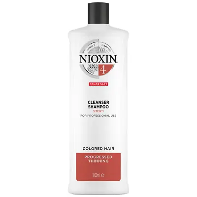 Nioxin System 4 Cleanser Shampoo For Coloured Hair & Progressed Thinning - 1L • $99