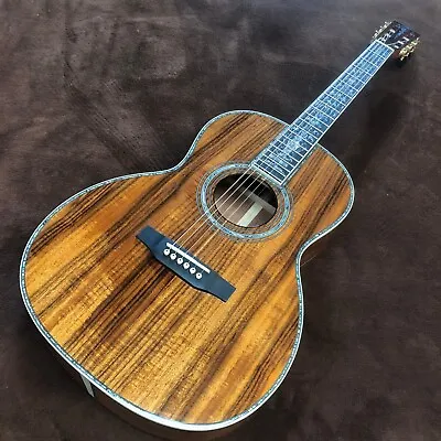 40-inch All-KOA Wood-black Finger Type 000 Acoustic Wooden Guitar • $398