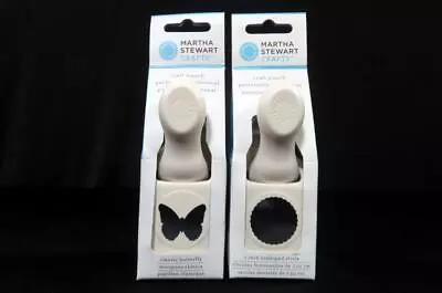 2 Martha Stewart 1  Paper Punches New Sealed - Solid Butterfly Scalloped Circle • $16.03