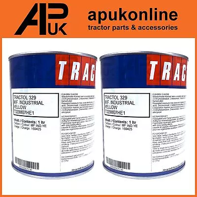 Industrial Yellow Paint Tractol Digger 2L Tin For Massey Ferguson 50 Tractor • £49.99