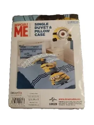 Single Duvet & Pillow Case Set Despicable Me Eye Eye Captain Soft Micro Fibre • £12.99