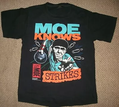 Vintage  Moe Knows Strikes  Bowling T-Shirt--Size: Large--FREE SHIPPING • $25.55