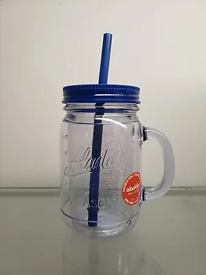 Aladdin 16 Oz Insulated Mason Jar Tumbler With Lid And Straw • $11.99