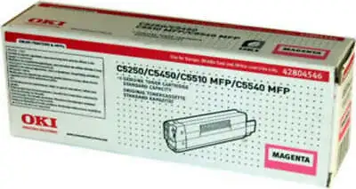 Toner OKI 42804546 Original Magenta New 3000 Pages For C5250 C5450 C5510 MFP • £99.35