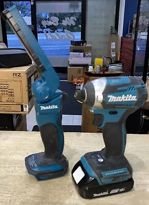 Makita XDT14 18V LXT Li-Ion Brushless Cordless Impact Driver & DML801 Flashlight • $95