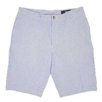 Vineyard Vines Club Shorts Mens Seersucker Fabric Blue White Stripe 36 X 11 • $22.99