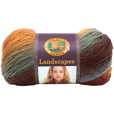 3 Pack Lion Brand Landscapes Yarn-Desert Spring 545-204 • £22.25