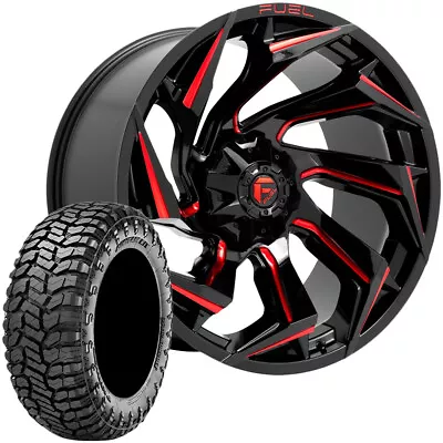 4-Fuel Reaction 20x9 6x135/6x5.5  Black/Red Rims W/33x12.50R20LT Radar R/T Tires • $2608.99