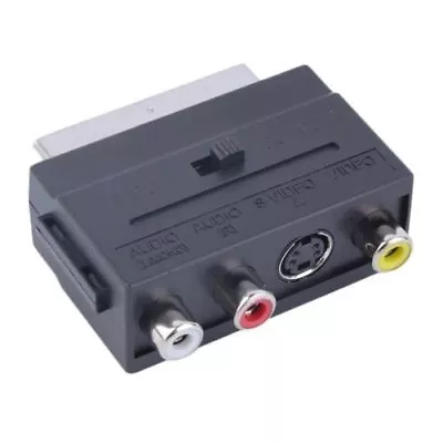 USA SCART To 3 RCA Composite Phono With SVHS S-Video Adaptor In / Out Switch FR • $6.86