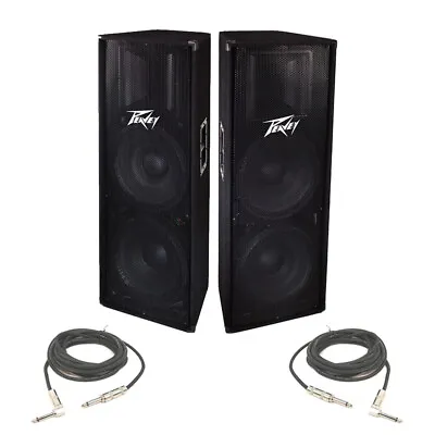 Peavey PV 215 Pro Audio DJ 1400W Passive Dual 15  Loud Speaker & 1/4  Cable New • $999.98