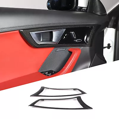 For Jaguar F-TYPE 2013-2024 ABS 2pcs Carbon Fiber Inner Door Handle Frame Trim • $62.99